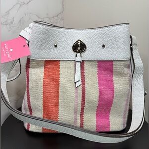 Kate Spade Marti Striped Canvas Bucket Bag